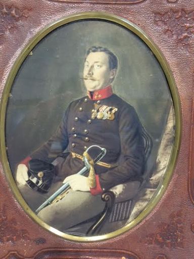 Kolorovaná fotografie,portrét vojáka
