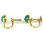 Zlaté náušnice s chrysoprasem