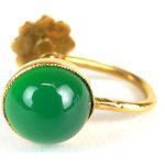 Zlaté náušnice s chrysoprasem
