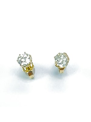 Zlaté náušnice s přírodními diamanty briliantového brusu 0,60 ct