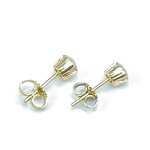 Zlaté náušnice s přírodními diamanty briliantového brusu 0,60 ct