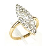 Starožitný zlatý prsten s brilianty 1,55 ct, období Art Deco