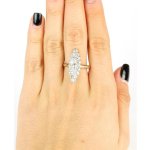 Starožitný zlatý prsten s brilianty 1,55 ct, období Art Deco
