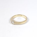 Zlatý prsten se solitérním briliantem 0,25 ct