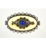 Stříbrná brož s Lapis Lazuli