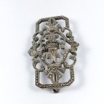 Stříbrná brož s markazity, období Art Deco