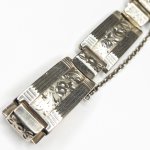 Stříbrný článkový náramek, Art Deco