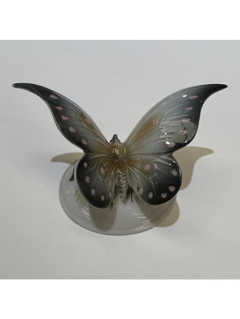 Rosenthal, porcelánový motýl s růžovými tečkami