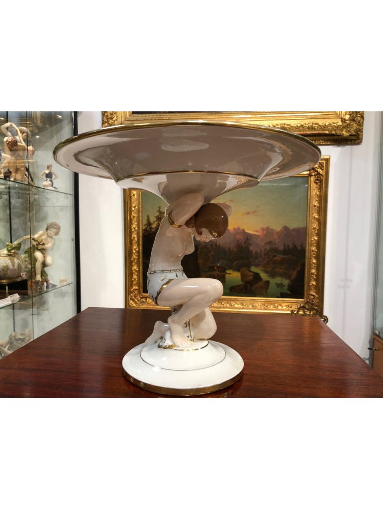 Royal Dux, Figurální mísa, období Art Deco