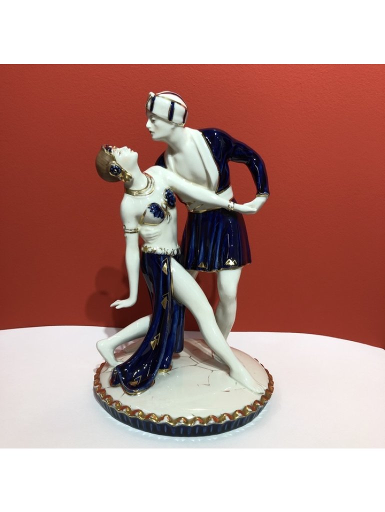 Royal Dux, Rudolph Valentino, kobaltovýporcelán