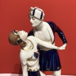 Royal Dux, Rudolph Valentino, kobaltovýporcelán