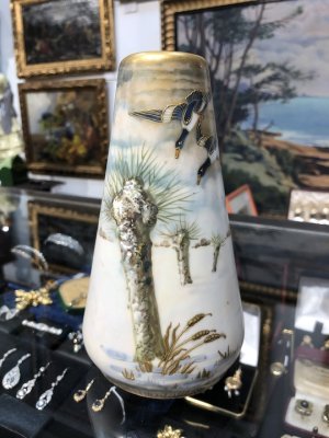 Amphora,R.S.t.K.,Secesní váza s ptáky