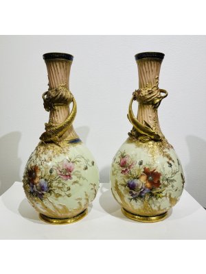 Amphora,R.St.K.,Secesní párové vázy s ruční malbou