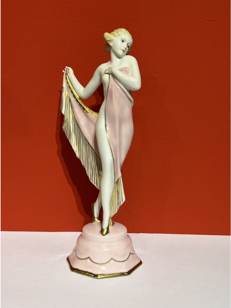 Slavkov - Schlaggenwald, Dívčí akt v růžovém , Art Deco