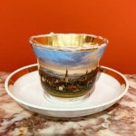 Walbrzych - Tielsch, porcelánový šálek s vedutou města Bielefeld