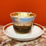 Walbrzych - Tielsch, porcelánový šálek s vedutou města Bielefeld