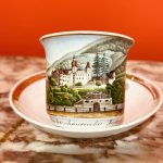Slavkov - Schlaggenwald, porcelánový šálek s podšálkem
