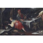 Jacopo Bassano ,  Francesco Bassano,následovník, Kristus v domě Marie, Marty a Lazara