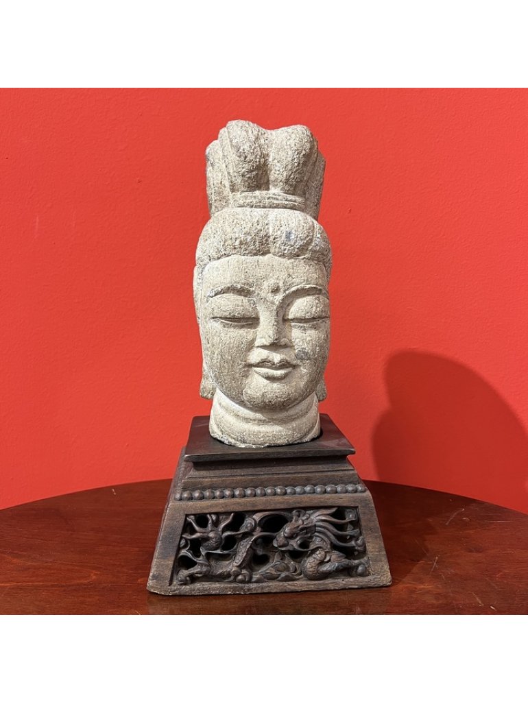 HLAVA BÓDHISATTVY KUAN-JIN, Čína, 6.-7. století