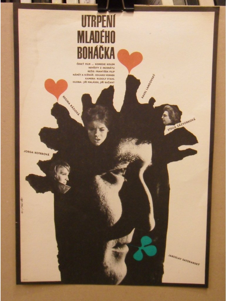 Originální filmový plakát,     Miloš Disman 1976,  Poklad Aztéků,  film Západní Německo 1965  formát A 3