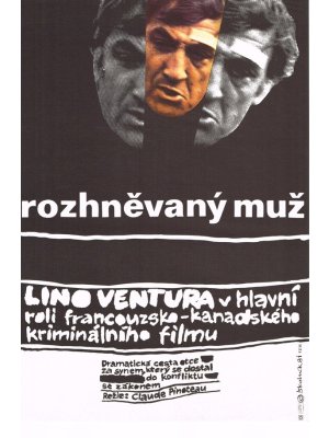 Jiří Školník,Rozhněvaný muž, filmový plakát s Lino Venturou