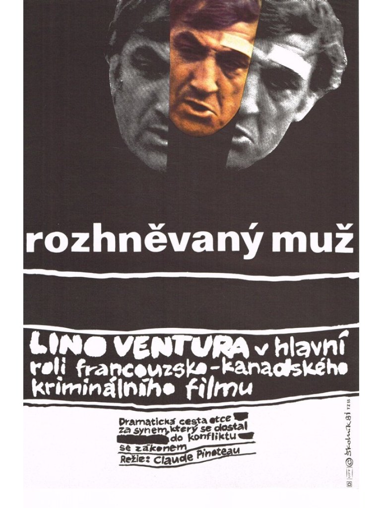 Jiří Školník,Rozhněvaný muž, filmový plakát s Lino Venturou
