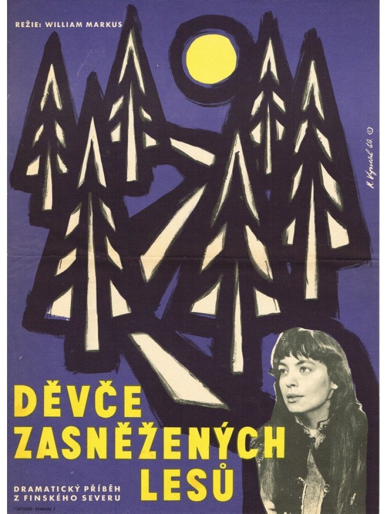 Karel Vysušil,Děvče zasněžených lesů, filmový plakát