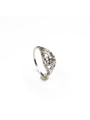 Platinový prsten se solitérním briliantem 0,70 ct
