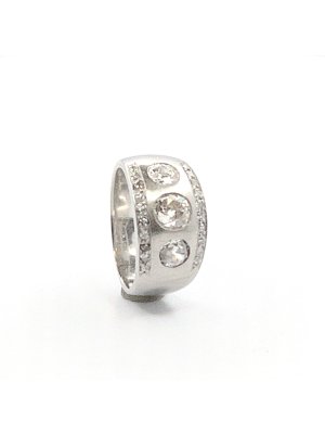 Starožitný platinový prsten s brilianty 1,31 ct