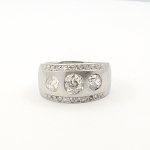 Starožitný platinový prsten s brilianty 1,31 ct