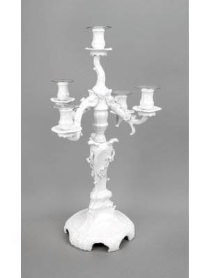 KPM Berlin, porcelánový pětiplamenný svícen