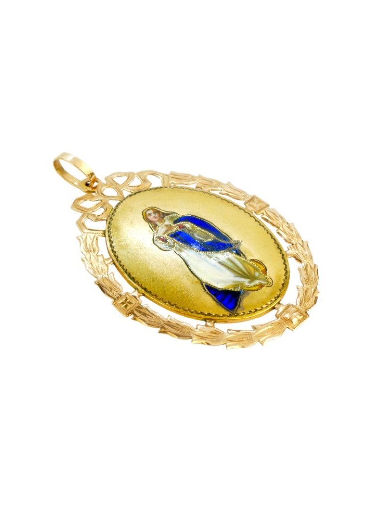 Starožitná zlatá madonka