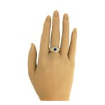 Briliantový prsten s výjimečným ceylonským safírem