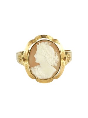 Starožitný zlatý náramek s kamejí