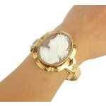 Starožitný zlatý náramek s kamejí