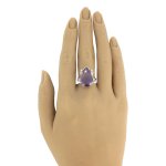 Briliantový prsten s velkým ametystem