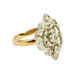 Starožitný zlatý prsten s brilianty