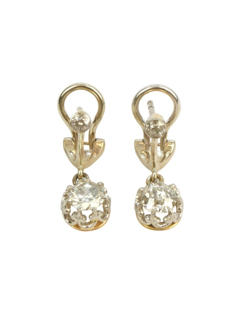 Briliantové náušnice, Art Deco