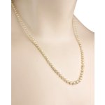 Perlový náhrdelník se zlatým zapínáním a brilianty