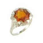 Starožitný zlatý prsten s citrínem Madeira