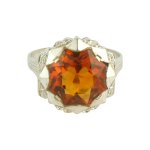 Starožitný zlatý prsten s citrínem Madeira