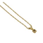 Zlatý řetízek s briliantovým příveškem