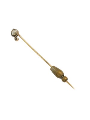 Zlatá jehlice do kravaty s briliantem 0,20 ct
