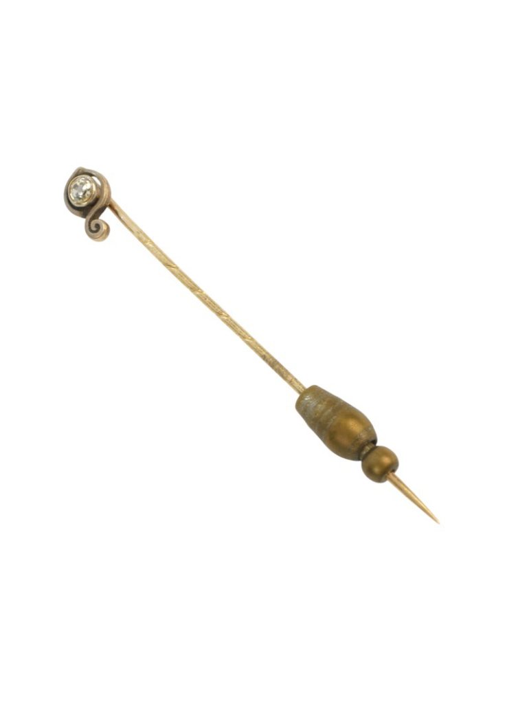 Zlatá jehlice do kravaty s briliantem 0,20 ct