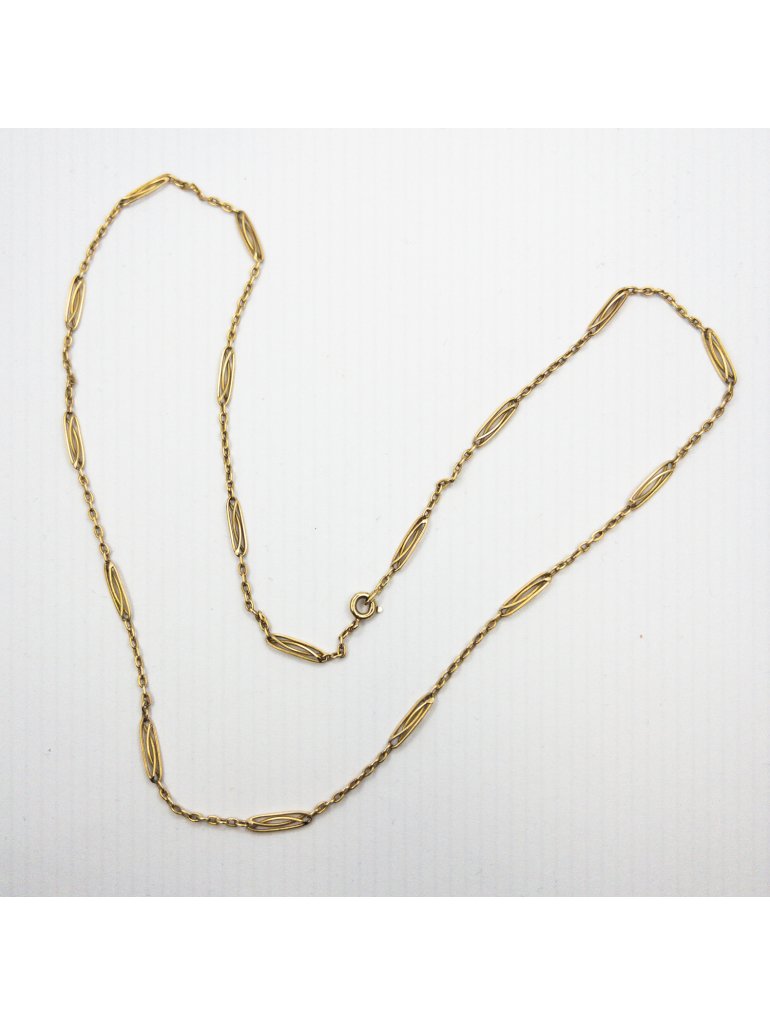 Starožitný zlatý řetízek, náhrdelník