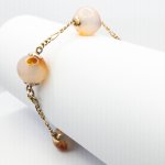 Zlatý Art Deco náramek s acháty