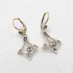 Briliantové secesní náušnice