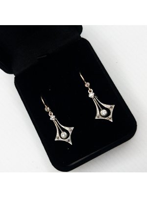 Briliantové secesní náušnice