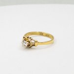 Zlatý prsten se solitérním briliantem 0,25 ct