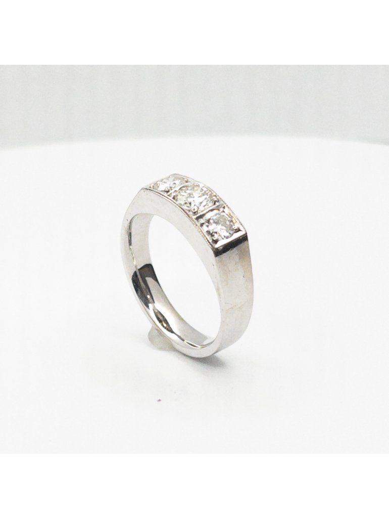 Zlatý pánský prsten s brilianty 1 ct